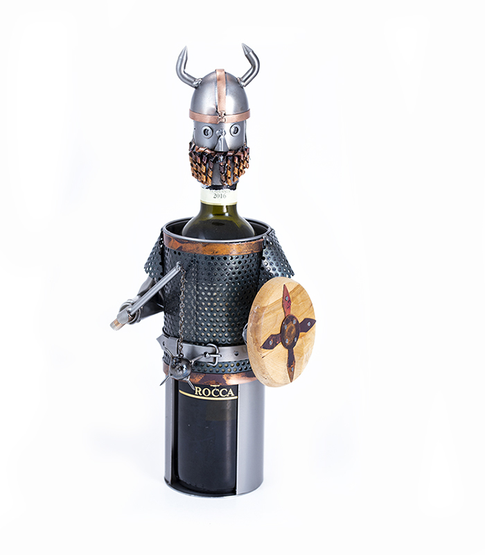 Viking vinholder metalfigur som gave til vindrikker. metalfigurer, vinholdere, boliginteriør viking figur