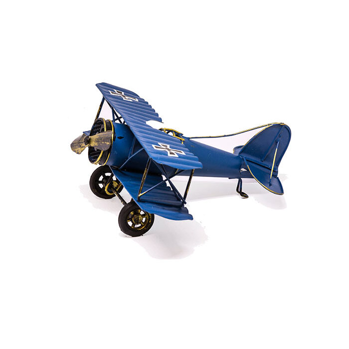 yellow tin metal airplane, gult dekorativt tin metalfly