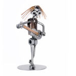 Rock guitarist mand metalfigur. Figur som gave til rock musikeren, rock guitaristen eller rock musikinteresseret. Musikfigurer og metalfigurer