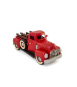 Rød vintage amerikansk pickup truck i metal. Klassisk Chevy fra 1960´erne på 39 cm. Flot gave som deco til samler eller som boliginteriør.