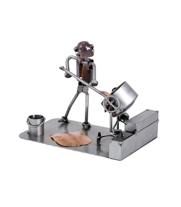 Gave til struktør gave betonarbejder eller gave betonmager gave betonmand metalfigur