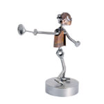 Tennisspiller Metalfigur Mand eller Kvinde. Perfekt figur som trofæ eller gave ide til tennispiller ham eller hende. Sportsfigurer og sportsgaver som metalfigurer