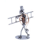 Svendegave til skorstensfejer metalfigur