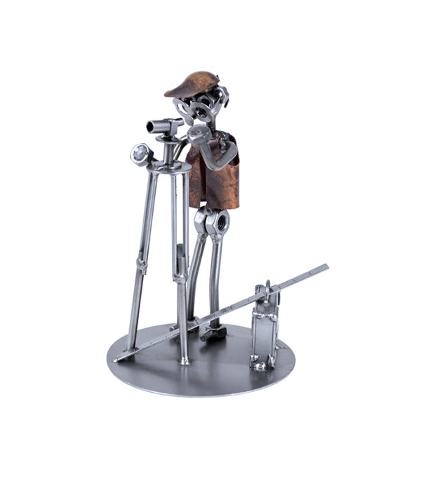 gave til landmåler, landinspektør, geotekniker, metalfigur