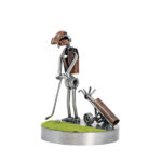 golfspiller putter metalfigur. En golffigur til golfspilleren. Metalfigurer, golffigurer og sportsfigurer her i vores gave webshop