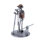 Gave landmåler eller landinspektør metalfigur