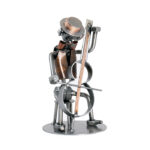 Fin cellist metalfigur som gave til cellist. Metalfigurer og musikfigurer