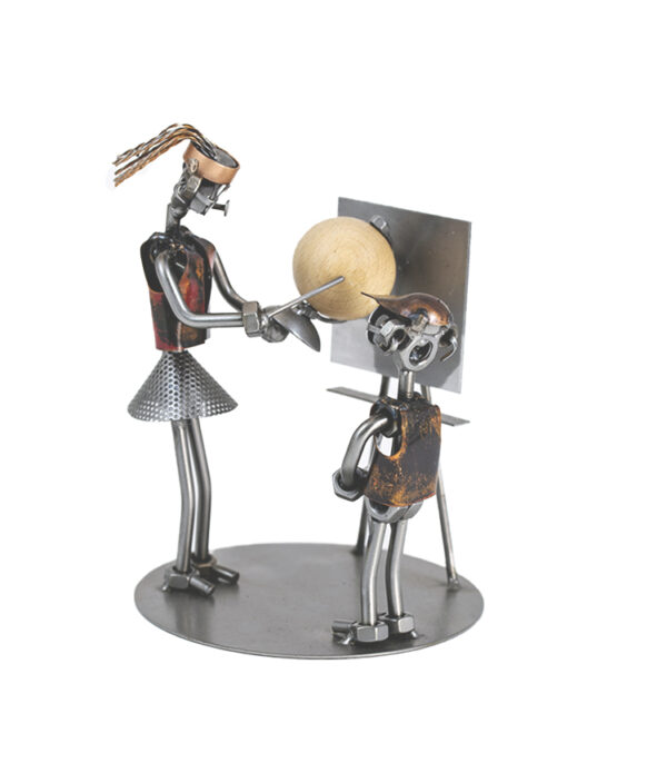 Skolelærer metalfigur - Uddannelsesgave til geografilærer