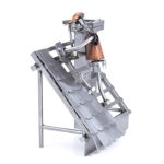 gave tagdækker svendegave til tømrer metalfigur