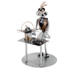 Blomsterbinder binder buket - Håndlavet metalfigur. En svendegave til blomsterdekoratør eller gave til blomsterbinder. Tilkøb en gravering.