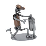 Svendegave Varme eller VE montør metalfigur. blikkenslager metalfigur, svendegave blikkenslager