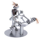 Metalfigur som bachelorgave eller kandidatgave til fødselslæge, sygeplejerske eller jordemoder. Gave til mor med nyfødt, gave til sygeplejerske fødeklinik