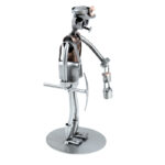 Tunnelarbejder Finder Lyset metalfigur. lyset for enden af tunnellen