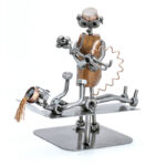 Fødselslæge eller jordemoder metalfigur