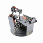 Optometrist optiker brilledesigner metalfigur bachelor gave