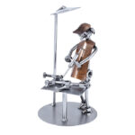 Gave til nyuddannet dyrlæge metalfigur