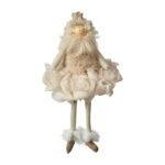 Prinsesse pige med krone og kjole. 30 cm. En flot kvalitets dukke af tyl, stof, hør og skind. En fin interiør til pigeværelset. Gaveide til hende. speedtsberg prinsesse