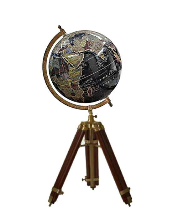 Globus shiny sort med stativfod 47cm fra speedtsberg