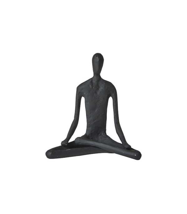 Sort yoga jernfigur 11cm Meditation og balance i stuen på badeværelset eller på det stressede kontor. Gaveide til yoga dyrker. Figurer fra Speedtsberg boliginteriør