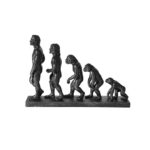 abe til menneske evolution mat sort figur som boliginteriør fra speedtsberg figurer.