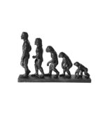 abe til menneske evolution mat sort figur som boliginteriør fra speedtsberg figurer.