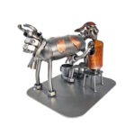 Gave til landmand metalfigur malkeko ham