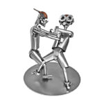 Judo udøver eller selvforsvar metalfigur som til judo dyrker Figur stål og kobberelementer, Perfekt gaveide til judo interesseret