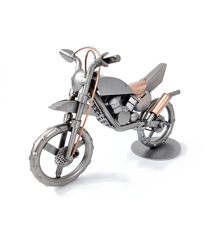 Motocross motorcykel metalfigur som perfekt og sej gave til motocross kører