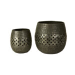 fyrfadsstage som sæt i sort antik fra Speedtsberg