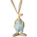 kanin i blå overals som pynt til børneværelse. Figurer fra speedtsberg