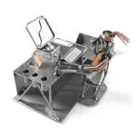 Personalegave kontorchef med pen holder metalfigur