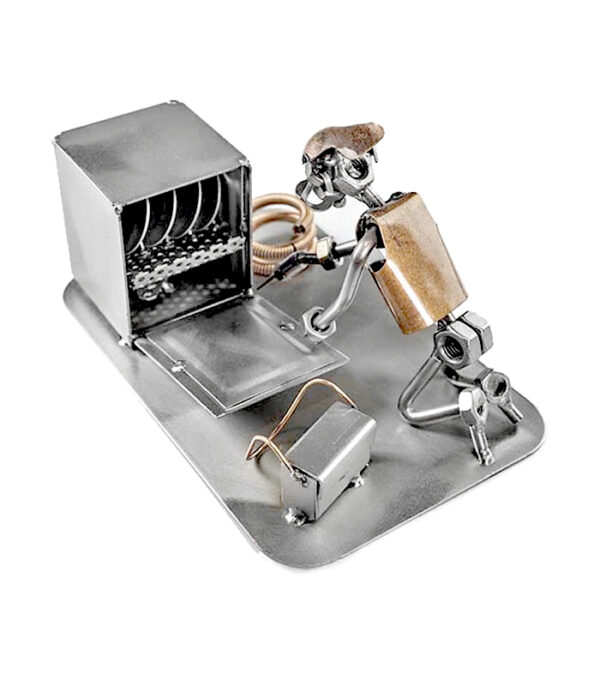 Unik hvidevaretekniker metalfigur og som gave