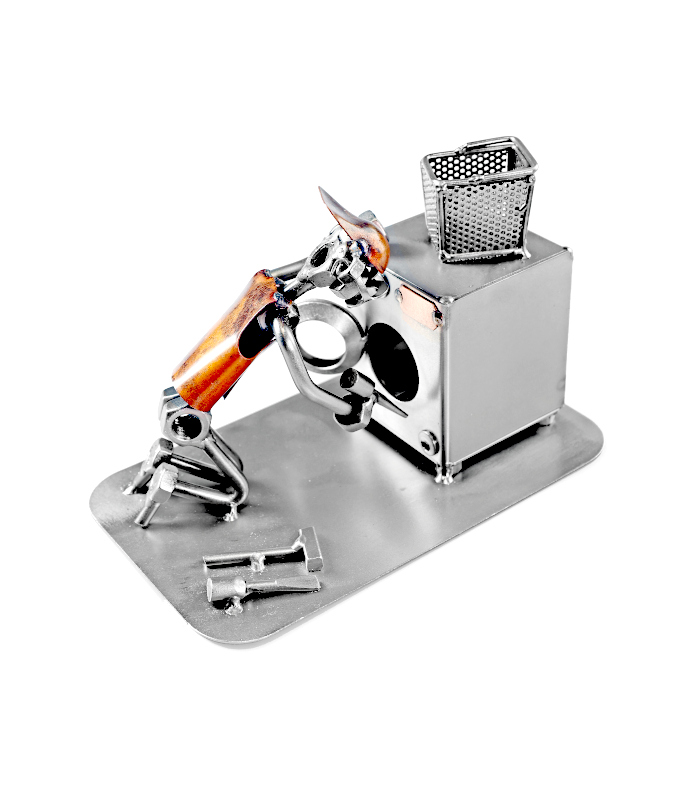 servicetekniker_svendegave_metalfigur unik servicetekniker svendegave vaskemaskine metalfigur