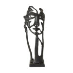 kunstnerisk og dekorativ sort ansigtsfigur af kvinde maske af jern fra speedtsberg figurer