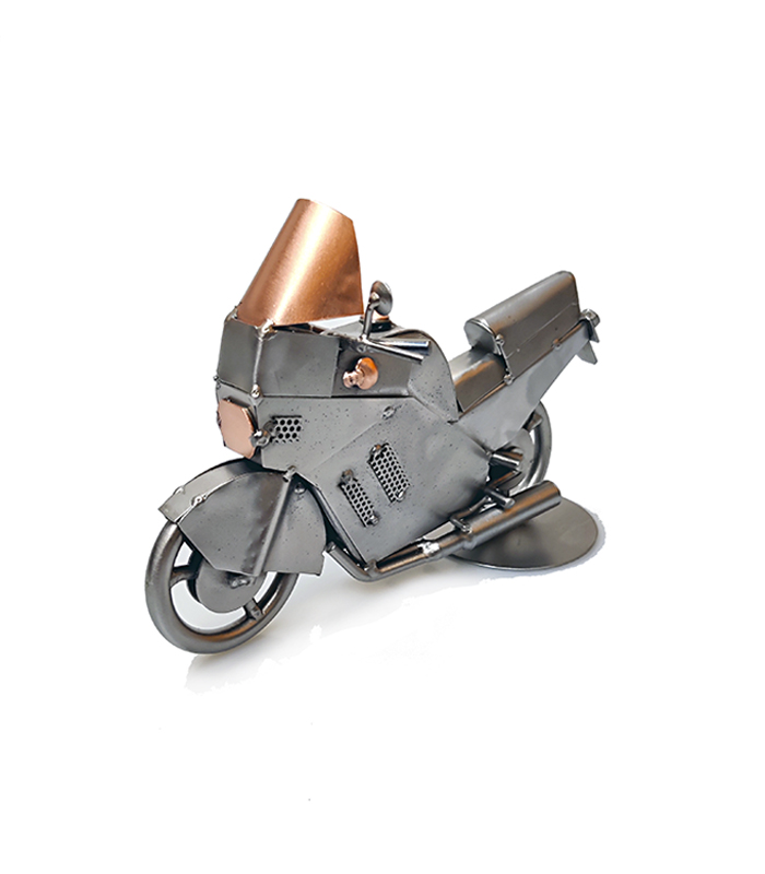 BWM model motorcykel af metal som deco eller gaveide til motorcykel entusiast. modelmotorcykler metalfigurer som gaveideer