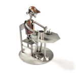 mand på cafe gave metal figur