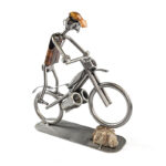 enduro offroad motorcykel metal model deco som gaveide til offroad kører. Modelmotorcykel metalfigur