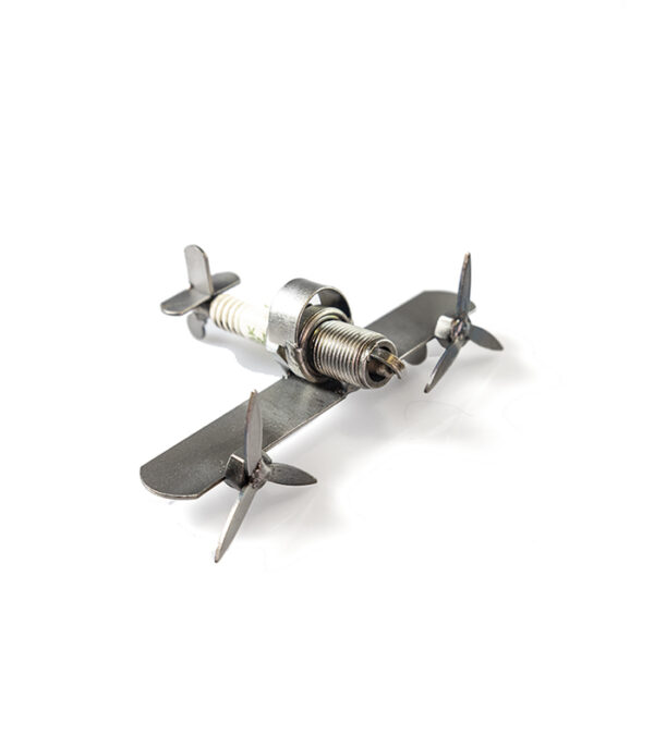Twin engine lille model fly metal 8cm som gave til mand med interesse for historiske fly eller til pilot