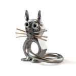 Lille kat metal figur til hylden som gaveide til barn eller voksen