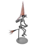 flyvende heks på kost metalfigur som sjov gave og gave med humor