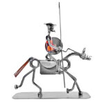 ridder på hest metalfigur