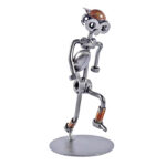 rugspiller metalfigur som gave til rugby interesseret