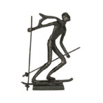 skiløber sort jernfigur fra speedtsberg som gave til mand på ski