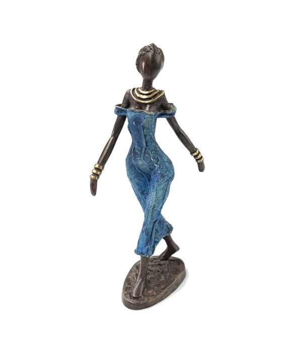 Afrikansk yndefuld blå kvinde figur fra Fairtrade