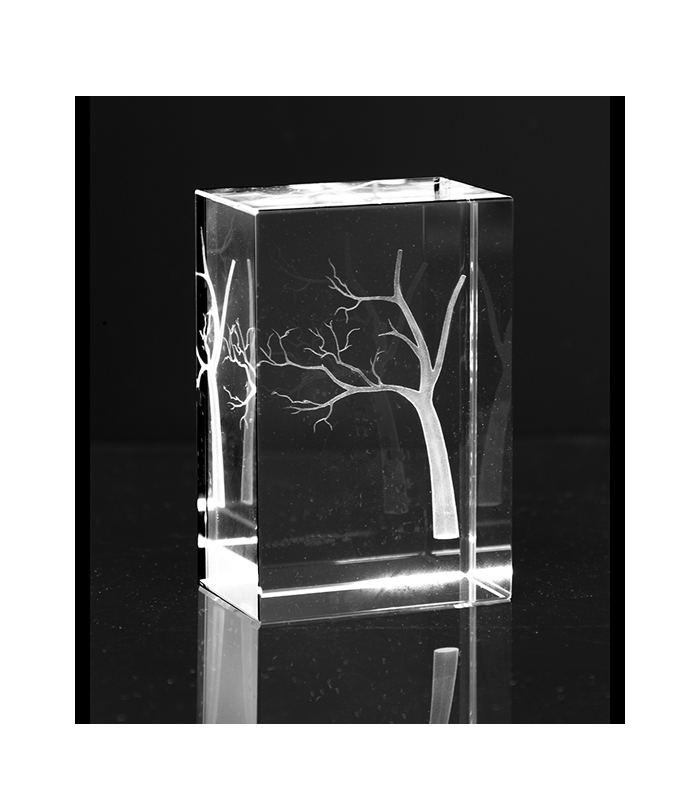 3D livets træ i krystal som gave til pigeværelset fra Speedtsberg