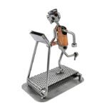 Fitness løbebånd metalfigur til ham gave til løber
