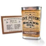 Moonshine Love potion snake oil til whisky likør som gave til sælger eller kærestepar