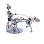 Travhest med Jockey – Metalfigur i Fuld Galop gave til jockey