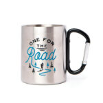 emaljekrus med karabinhåndtag one road som gave til chauffør