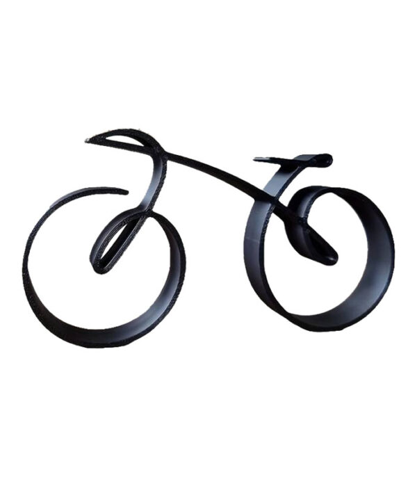 Mat sort racercykel som gave til cyklist eller cykelrytter fin deko figur